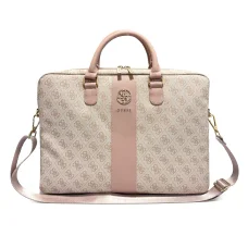 Guess PU 4G Stripe Metal Logo rózsaszín laptoptáska, 14"