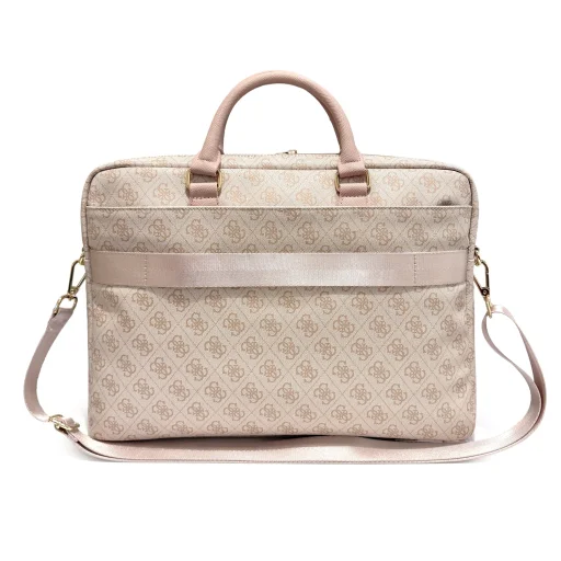 Guess PU 4G Stripe Metal Logo rózsaszín laptoptáska, 14" - 2