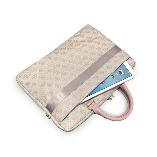 Guess PU 4G Stripe Metal Logo rózsaszín laptoptáska, 14" - 4