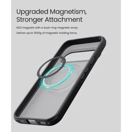  Google Pixel 11 Pro átlátszó fekete Nillkin Super Frosted PRO Magnetic mágneses hátlap - 5