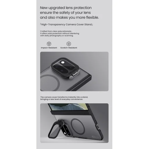  Google Pixel 11 Pro Fold fekete Nillkin Super Frosted Prop Magnetic hátlap - 7