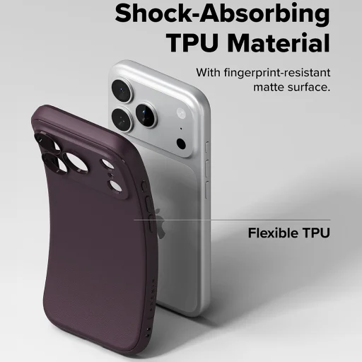  iPhone 18 Pro / iPhone 17 Pro sötét cseresznyeszínű Ringke Onyx tok - 6