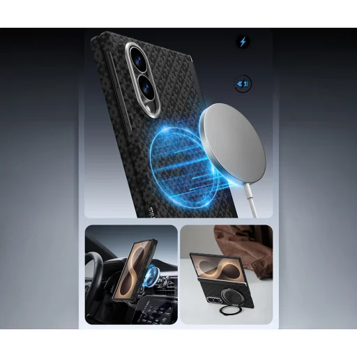  Samsung Galaxy Z Fold 8 Benks Armor Grid Air Grand Combo mágneses tok, fekete (C.K.FL.SA.BK.0060) - 11