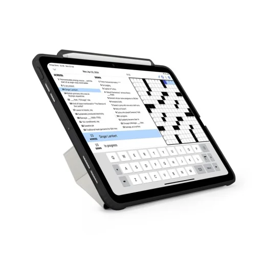  iPad Pro 13 (2024, 2025) Pipetto Origami No3 tok Apple Pencil-tartóval, fekete - 2