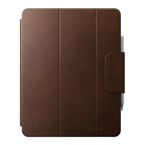  iPad Pro 13" M4 és M5 készülékhez való Nomad barna bőrtok - 7