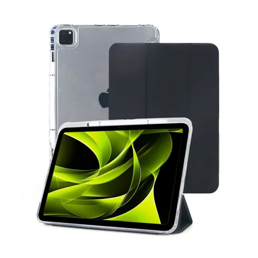  iPad Pro 11" (M5 2025/M4 2024) Mobile Origin Easy háromrészes táblagéptok, fekete és átlátszó - 1