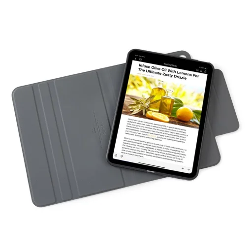  iPad Air 13 (2024/2025/2026) Pipetto Origami No5 forgatható fedeles tok, fekete - 5