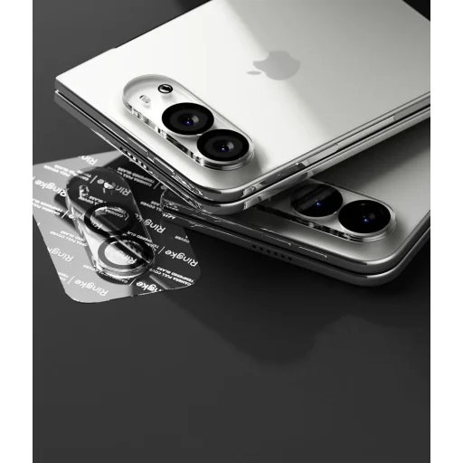  Apple iPhone Duo Ringke Camera Full Cover 9H edzett üveg kameravédő, fekete, 2 db - 4