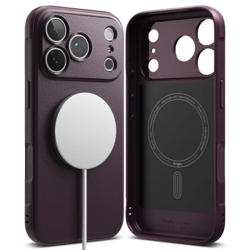  Apple iPhone 17 Pro Max / 18 Pro Max bordó Ringke Onyx MagSafe mágneses tok - 2