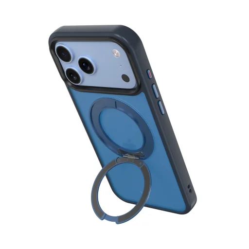  Apple iPhone 18 Pro Max / 17 Pro Max mélykék Tactical MagForce Hyperstand kitámasztós tok - 4