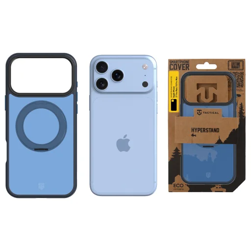  Apple iPhone 18 Pro Max / 17 Pro Max mélykék Tactical MagForce Hyperstand kitámasztós tok - 5
