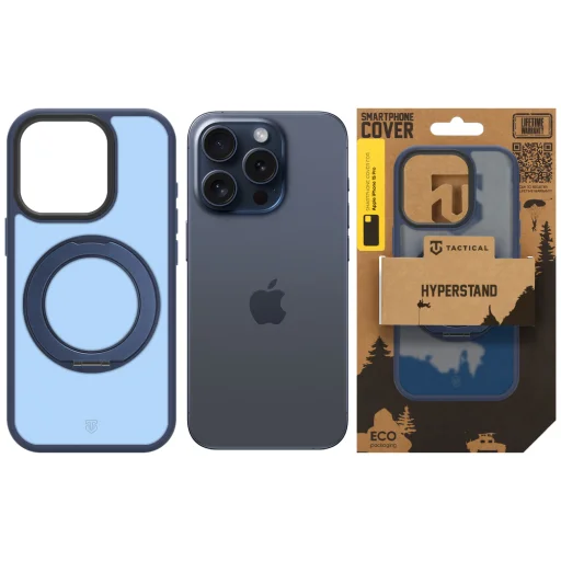  Apple iPhone 15 Pro mélykék Tactical MagForce Hyperstand tok - 5