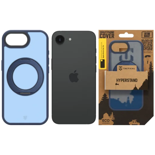  Apple iPhone 16e/17e sötétkék Tactical MagForce Hyperstand tok - 5