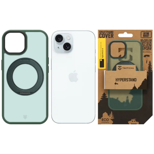  Apple iPhone 15 erdőzöld Tactical MagForce Hyperstand tok - 5