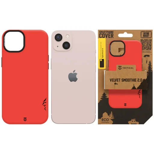  Apple iPhone 13 csilipiros Tactical MagForce Velvet Smoothie 2.0 szilikontok - 6