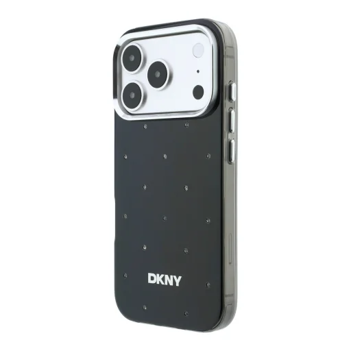  iPhone 18 Pro Max fekete DKNY strasszköves PC/TPU MagSafe tok - 2