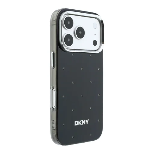  iPhone 18 Pro Max fekete DKNY strasszköves PC/TPU MagSafe tok - 4