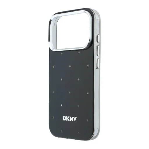  iPhone 18 Pro Max fekete DKNY strasszköves PC/TPU MagSafe tok - 5