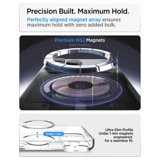  Apple iPhone 17 Pro Max / 18 Pro Max Spigen Ultra Hybrid MagSafe tok, átlátszó-bordó - 11
