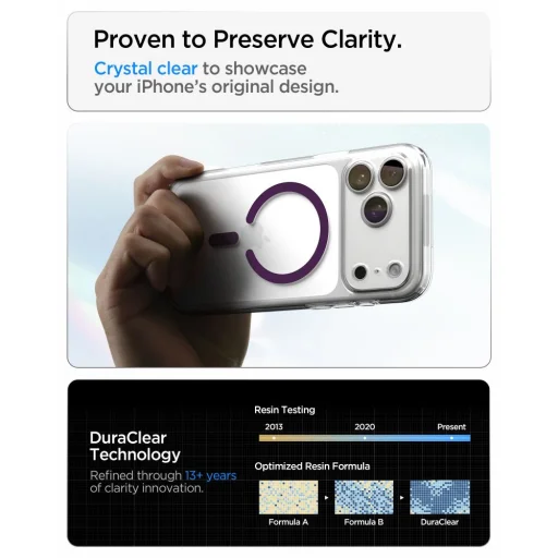  Apple iPhone 17 Pro Max / 18 Pro Max Spigen Ultra Hybrid MagSafe tok, átlátszó-bordó - 8