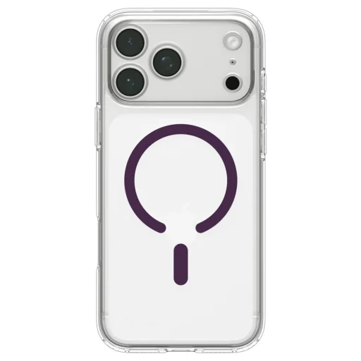  Apple iPhone 17 Pro / 18 Pro átlátszó-bordó Spigen Ultra Hybrid MagSafe tok - 4