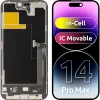JK LCD-kijelzőmodul Apple iPhone 14 Pro Max készülékhez, In-Cell IC-változat, fekete thumbnail