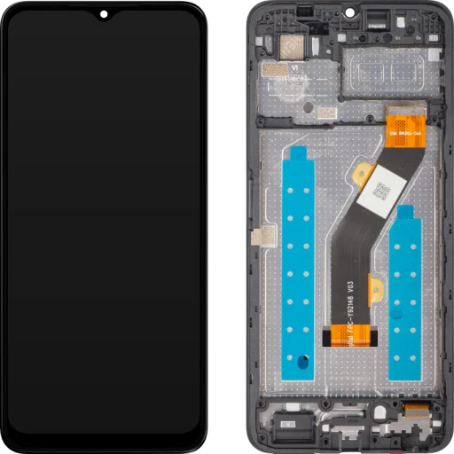 ZTE Blade A35e fekete LCD-kijelzőmodul kerettel - 1
