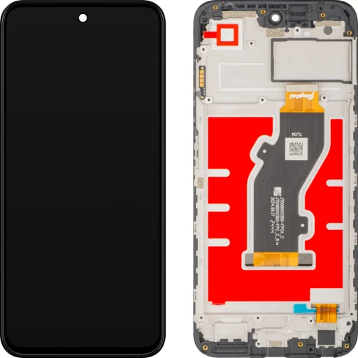 ZTE Blade V70 Design LCD kijelzőmodul kerettel, fekete - 1