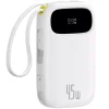 Baseus EnerFill FC31 Qpow 3 külső akkumulátor, 20 000 mAh, 45 W, fehér thumbnail