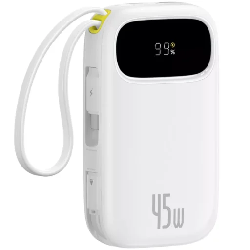 Baseus EnerFill FC31 Qpow 3 külső akkumulátor, 20 000 mAh, 45 W, fehér - 2