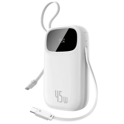 Baseus EnerFill FC31 Qpow 3 külső akkumulátor, 20 000 mAh, 45 W, fehér - 1