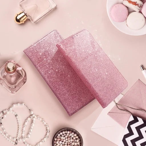 Xiaomi Mi 10T 5G / Mi 10T Pro 5G Forcell Shining flitteres fliptok rose gold - 2