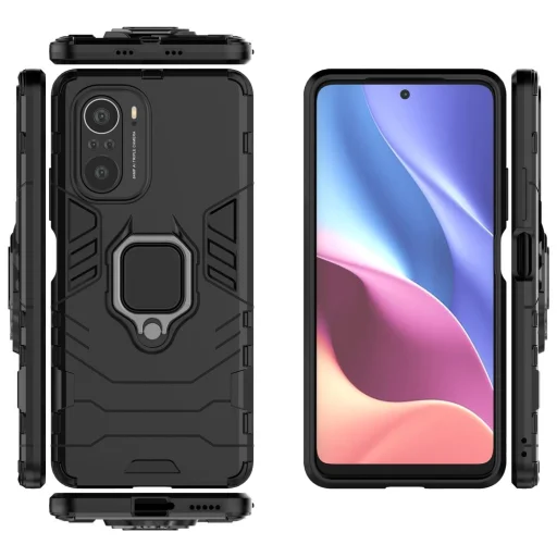 Xiaomi Redmi K40 Pro+ / K40 Pro / K40 / Poco F3 Ring Armor tok kihajtható támasszal fekete - 7
