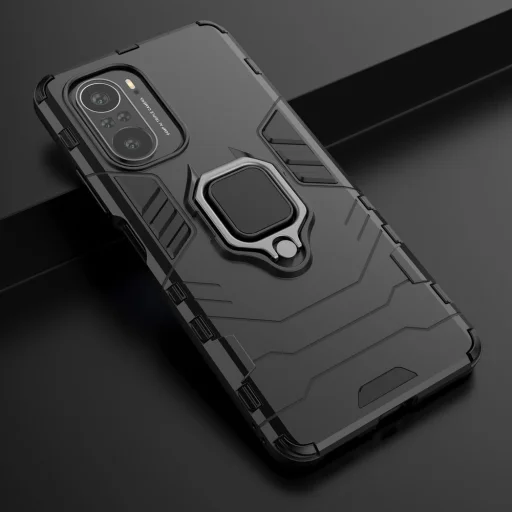 Xiaomi Redmi K40 Pro+ / K40 Pro / K40 / Poco F3 Ring Armor tok kihajtható támasszal fekete - 8