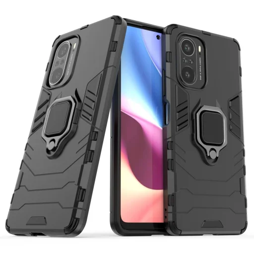 Xiaomi Redmi K40 Pro+ / K40 Pro / K40 / Poco F3 Ring Armor tok kihajtható támasszal fekete - 4