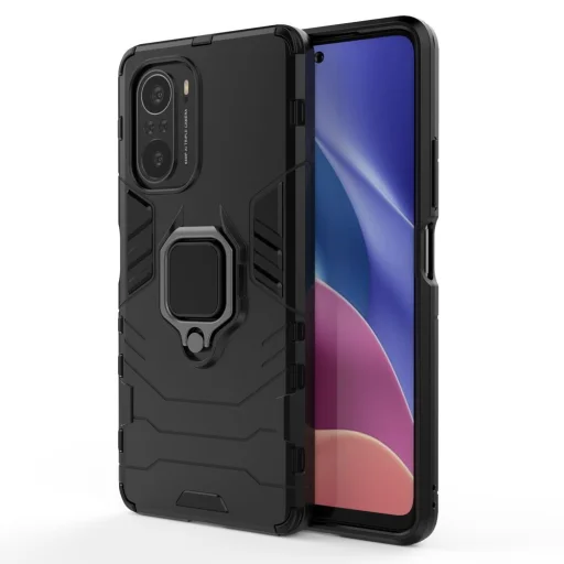 Xiaomi Redmi K40 Pro+ / K40 Pro / K40 / Poco F3 Ring Armor tok kihajtható támasszal fekete - 1