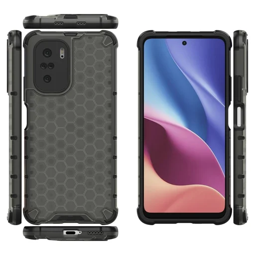 Xiaomi Redmi K40 Pro+ / K40 Pro / K40 / Poco F3 Honeycomb armor TPU tok fekete - 11