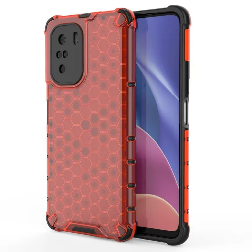 Xiaomi Redmi K40 Pro+ / K40 Pro / K40 / Poco F3 Honeycomb armor TPU tok piros - 1
