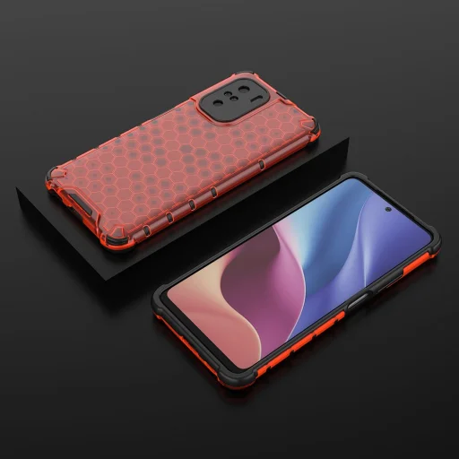 Xiaomi Redmi K40 Pro+ / K40 Pro / K40 / Poco F3 Honeycomb armor TPU tok piros - 2