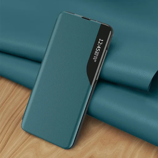 Xiaomi Redmi K40 Pro+ / K40 Pro / K40 / Poco F3 Eco Leather View Case intelligens fliptok narancssárga - 8