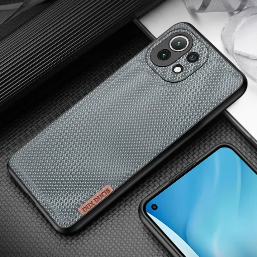 Xiaomi Mi 11 Lite 5 Dux Ducis Fino nylon bevonatú tok kék - 13