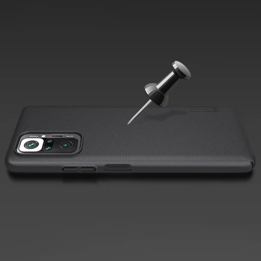 Xiaomi Redmi Note 10 Pro Nillkin Super Frosted tok + kihajtható támaszték fekete - 11