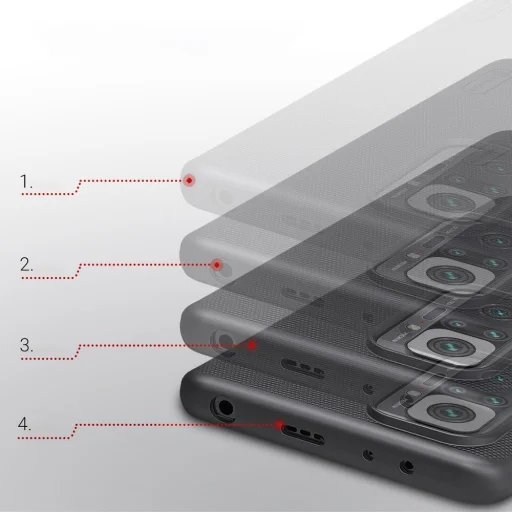 Xiaomi Redmi Note 10 Pro Nillkin Super Frosted tok + kihajtható támaszték fekete - 13