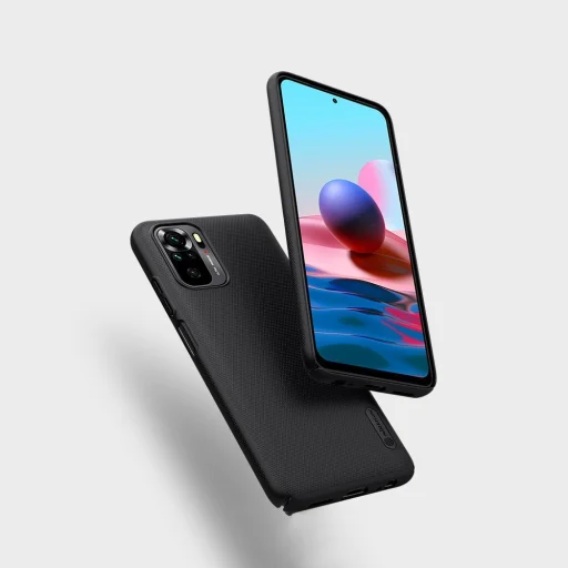 Xiaomi Redmi Note 10 / Redmi Note 10S Super Frosted tok + kihajtható támaszték fekete - 8