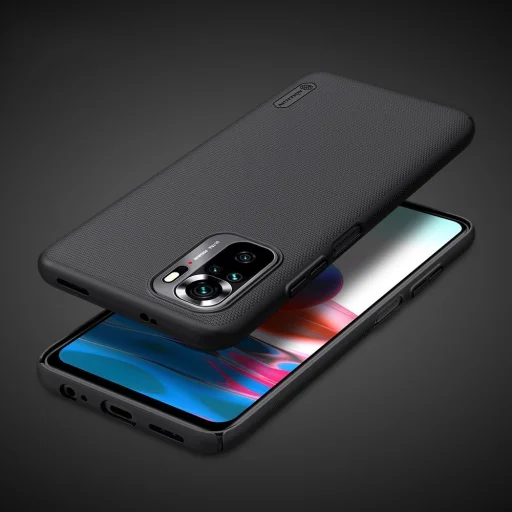 Xiaomi Redmi Note 10 / Redmi Note 10S Super Frosted tok + kihajtható támaszték fekete - 15