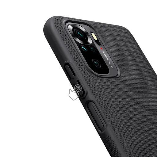 Xiaomi Redmi Note 10 / Redmi Note 10S Super Frosted tok + kihajtható támaszték fekete - 17