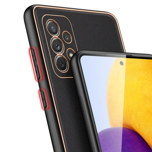 Samsung A72 4G Dux Ducis Yolo Elegáns Tok TPU és PU anyagból készülékhez fekete színben - 3