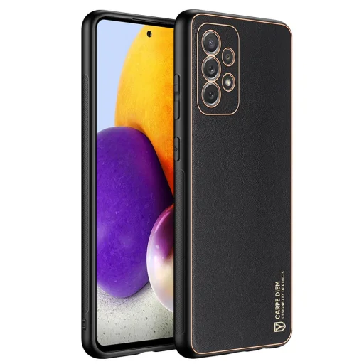 Samsung A72 4G Dux Ducis Yolo Elegáns Tok TPU és PU anyagból készülékhez fekete színben - 1