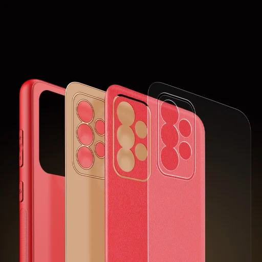 Samsung A72 4G Dux Ducis Yolo Elegáns Tok TPU és PU anyagból készülékhez piros - 9