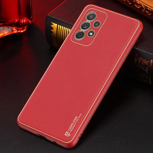 Samsung A72 4G Dux Ducis Yolo Elegáns Tok TPU és PU anyagból készülékhez piros - 13